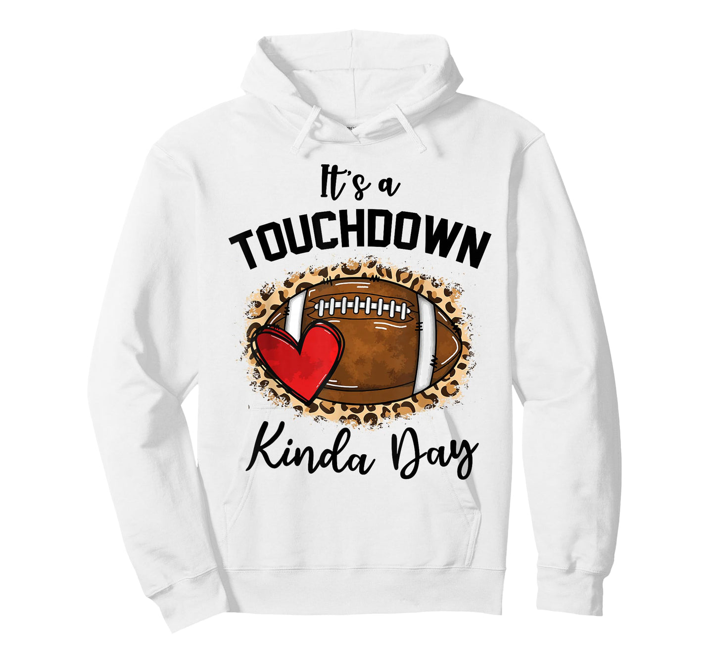 Cute Leopard It's a Touchdown Kinda Day Football Game Day T-Shirt