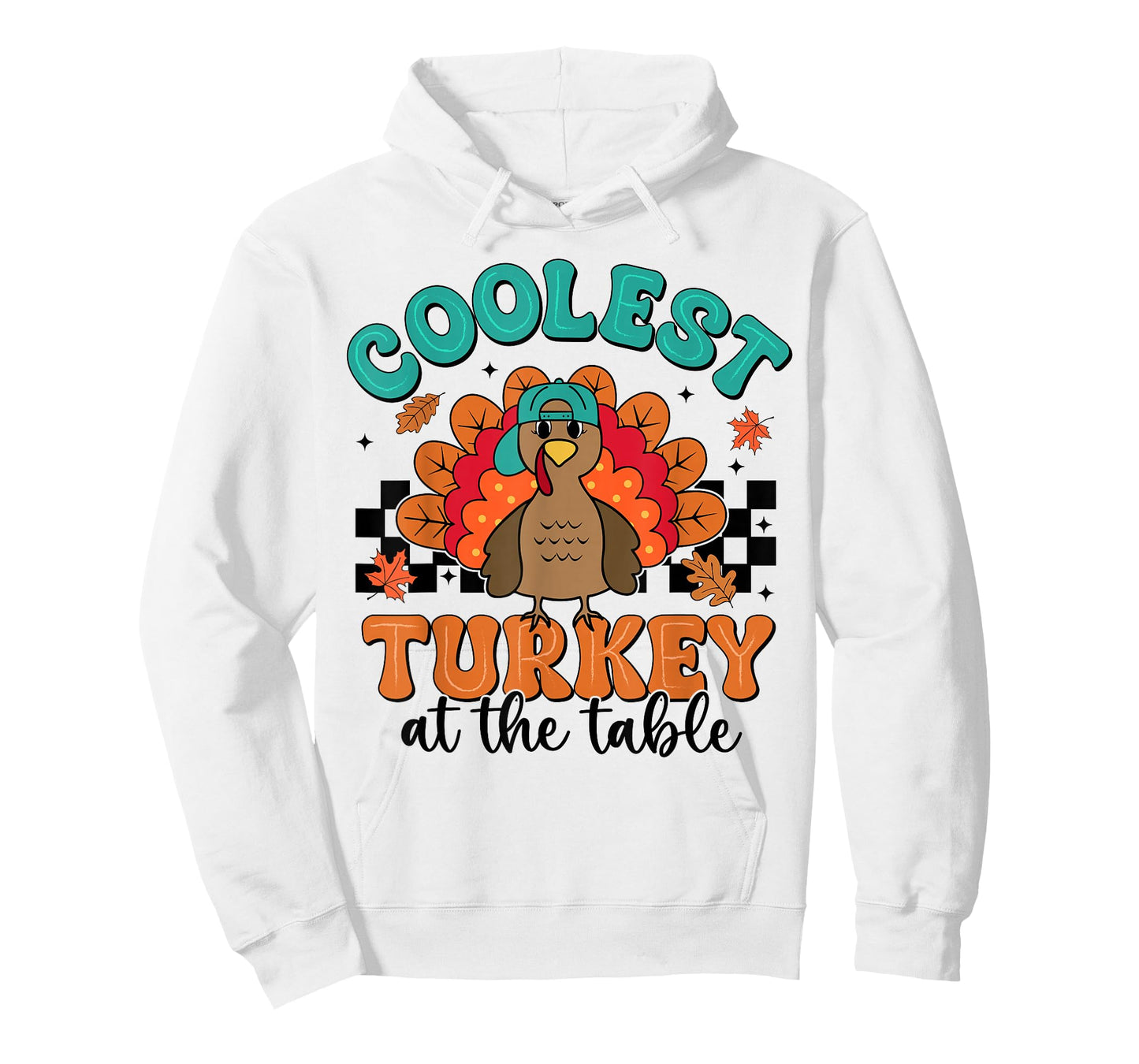 Coolest Turkey at The Table Thanksgiving Boys Kids Toddlers T-Shirt