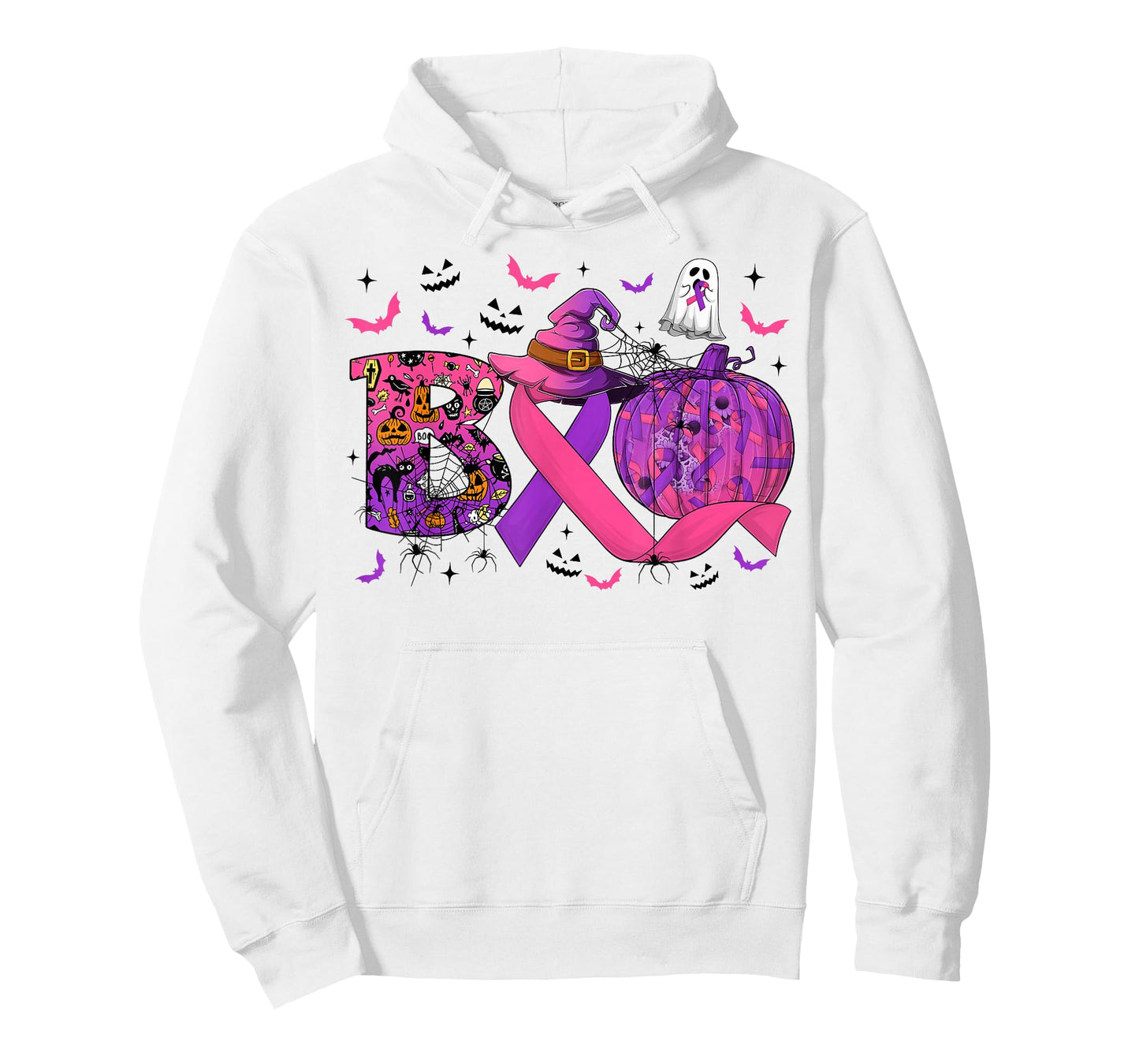Boo Domestic Violence Breast Cancer Pink & Purple Ribbon T-Shirt