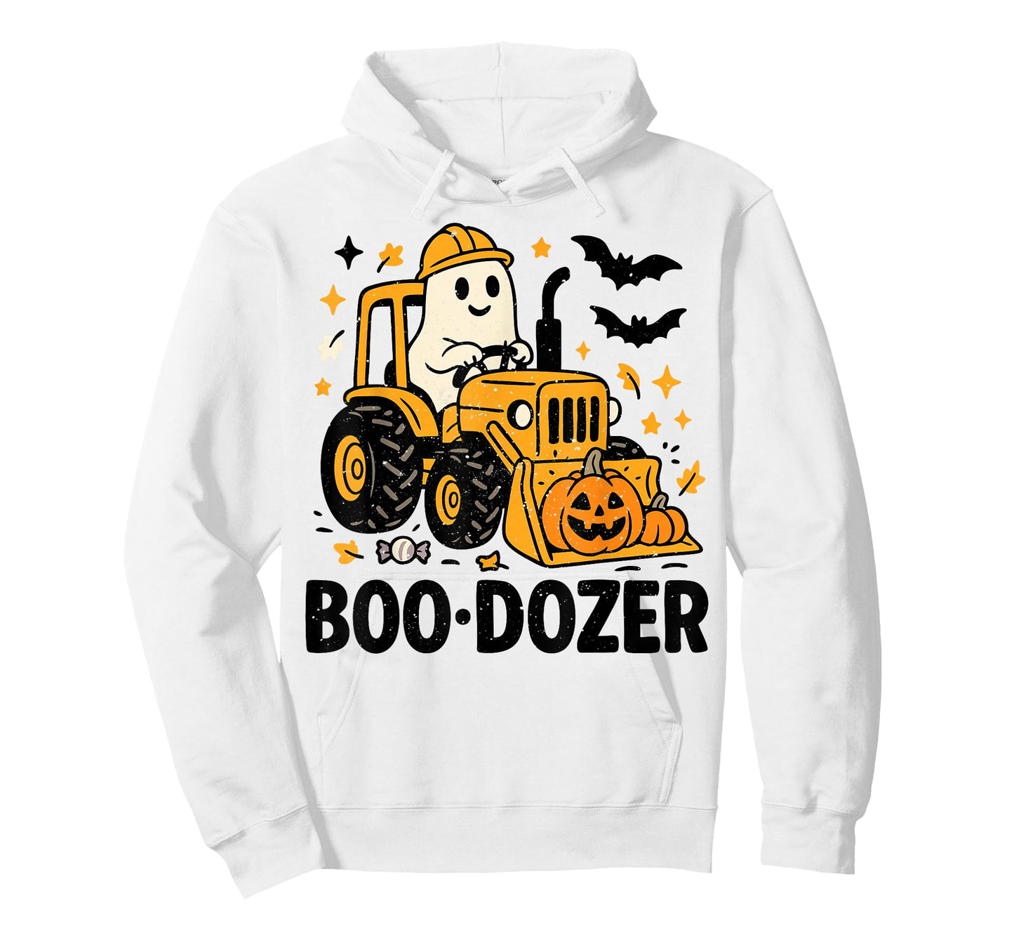 Funny Boo Dozer Ghost Bulldozer Boys Kids Toddlers Halloween T-Shirt