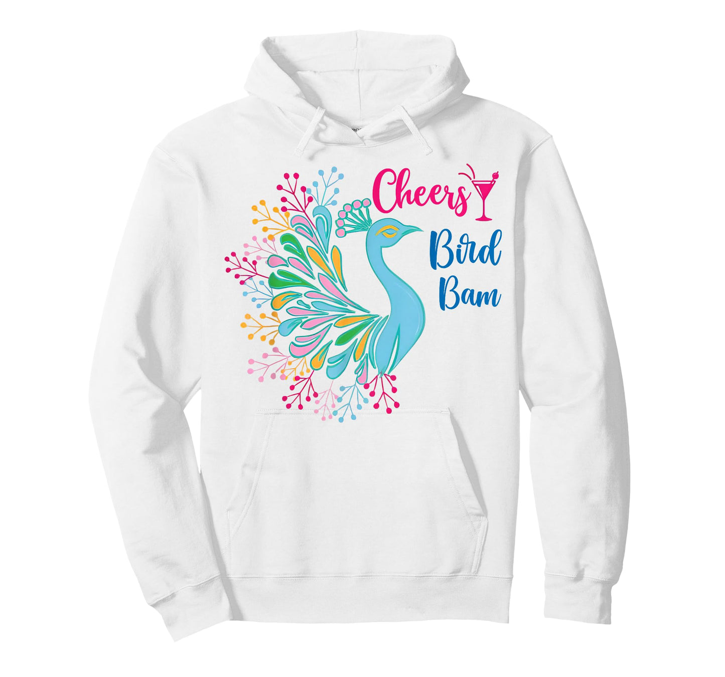 Peacock Mahjong Cheers Bird Bam Chinese Mah Jong Wine Lover T-Shirt