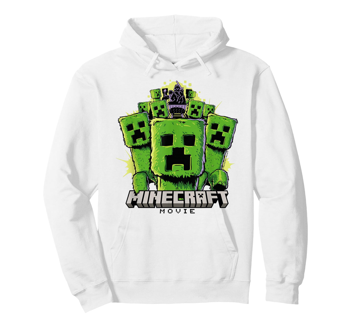 A Minecraft Movie Group Of Creepers Surrounding The Heroes T-Shirt