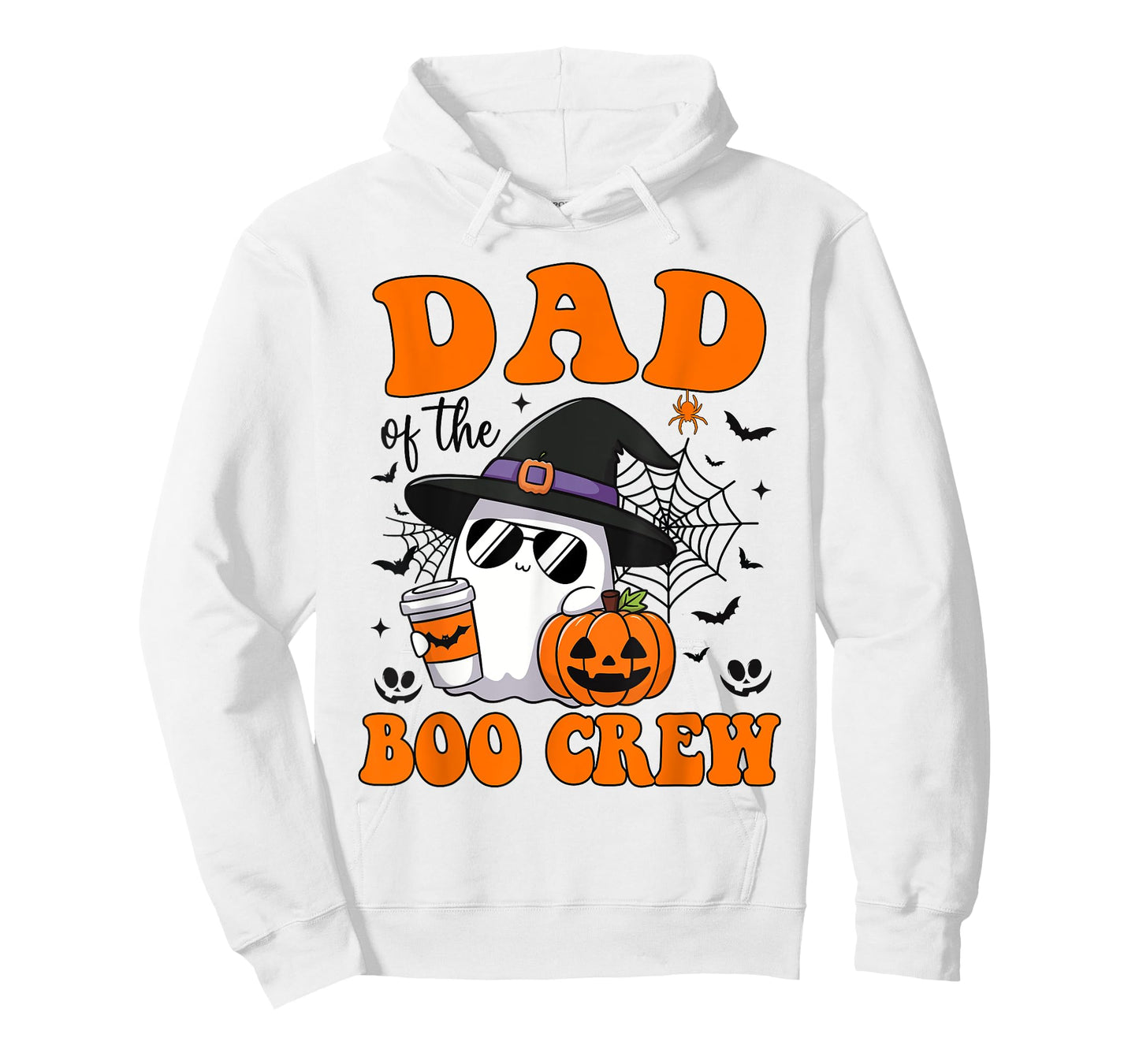 Dad Boo Crew Groovy Ghost Matching Family Halloween T-Shirt