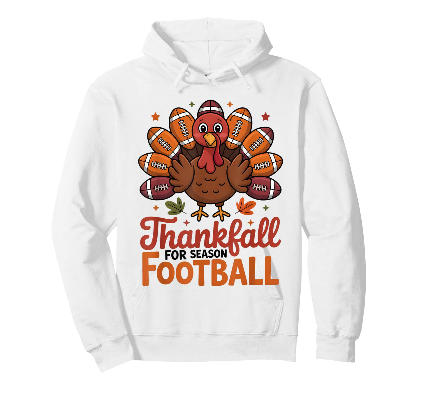 Thankful Football Turkey Thanksgiving Fall Boys Men Women T-Shirt