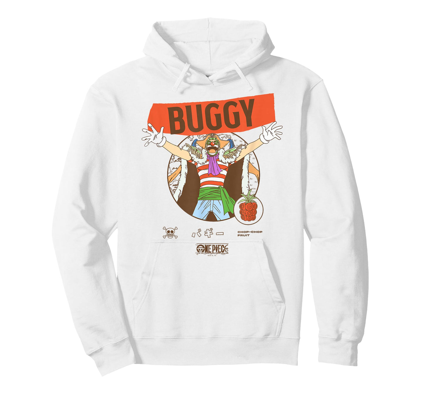 One Piece Anime Buggy the Star Clown with Icons T-Shirt