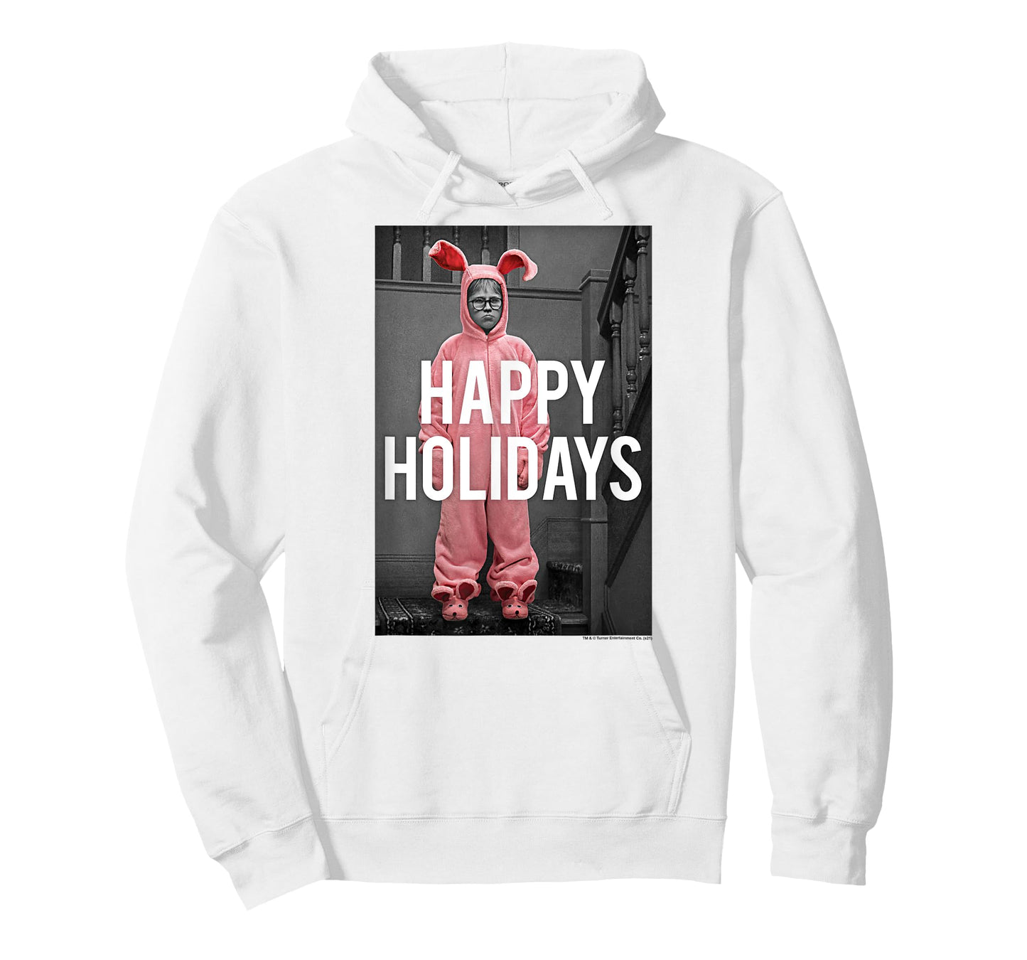 A Christmas Story Happy Holidays Ralphie Pink Bunny Costume T-Shirt