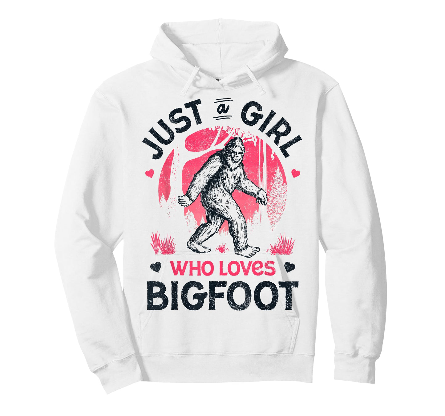 Bigfoot Just A Girl Who Loves Sasquatch Funny Retro Vintage T-Shirt