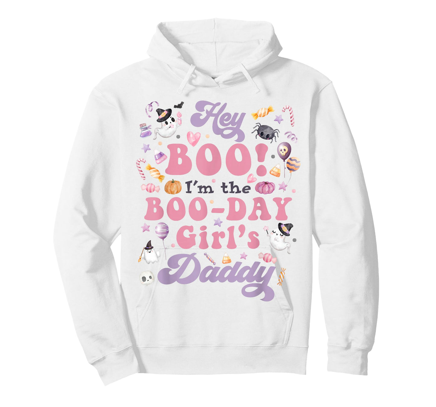 Daddy of Boo-Day Girl Hey Boo Halloween Birthday Matching T-Shirt
