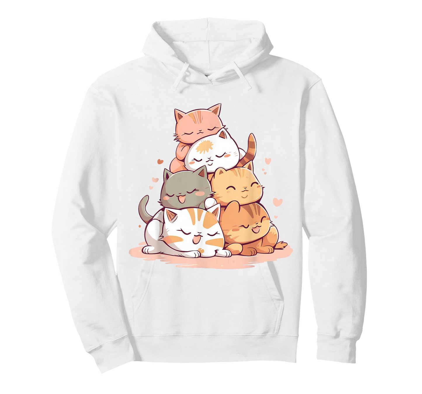 Cat Cute Kitty Pile Cats Anime Kawaii Neko Women Girls T-Shirt