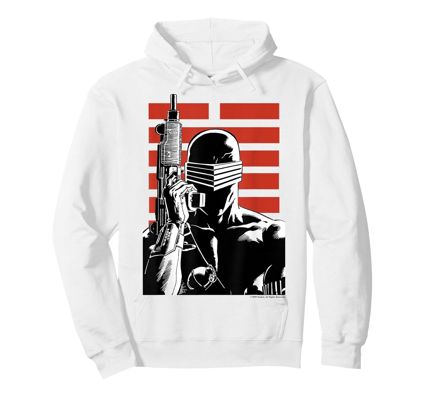 G.I. Joe Snake Eyes Retro Red Stripe Portrait T-Shirt