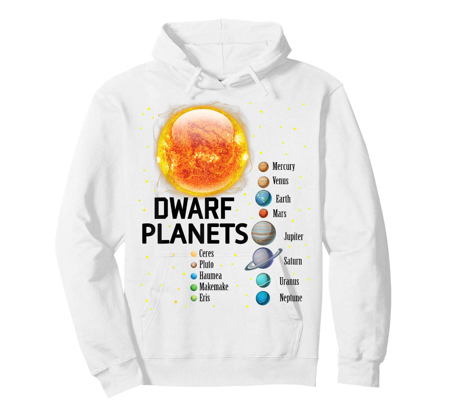 Solar System Planets Outer Space Astronaut Boys Girls Kids T-Shirt