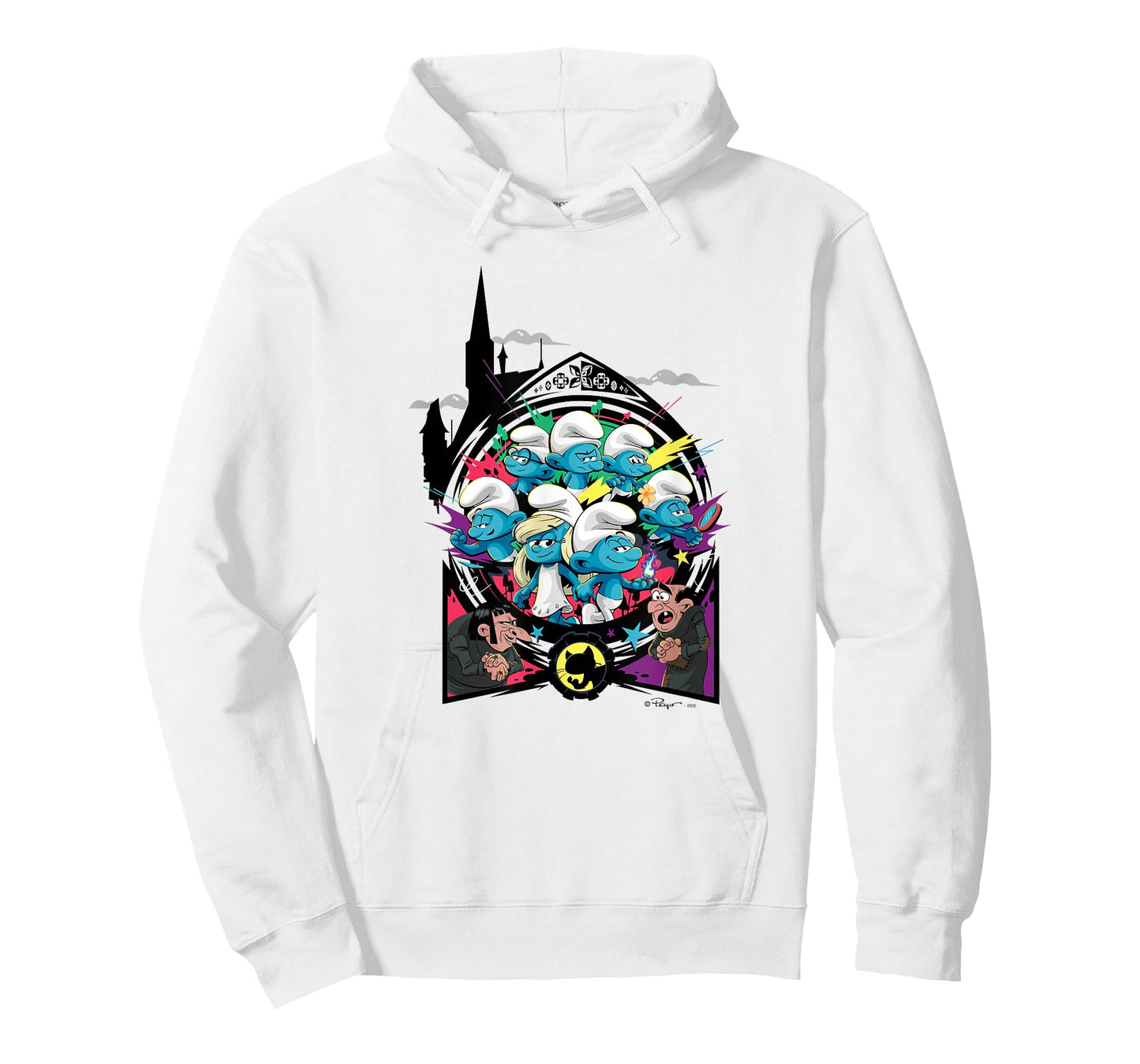 The Smurfs Movie Unite with Gargamel and Azrael T-Shirt