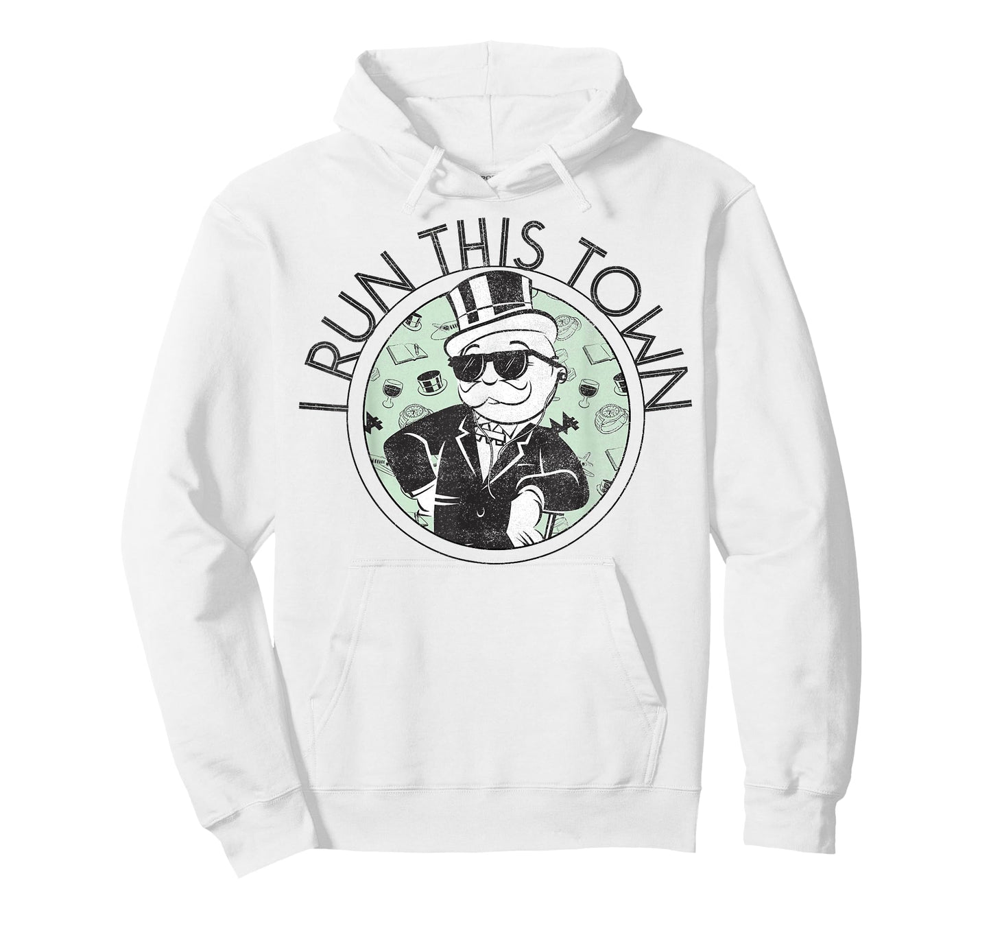 Monopoly Man I Run This Town Vintage Logo T-Shirt