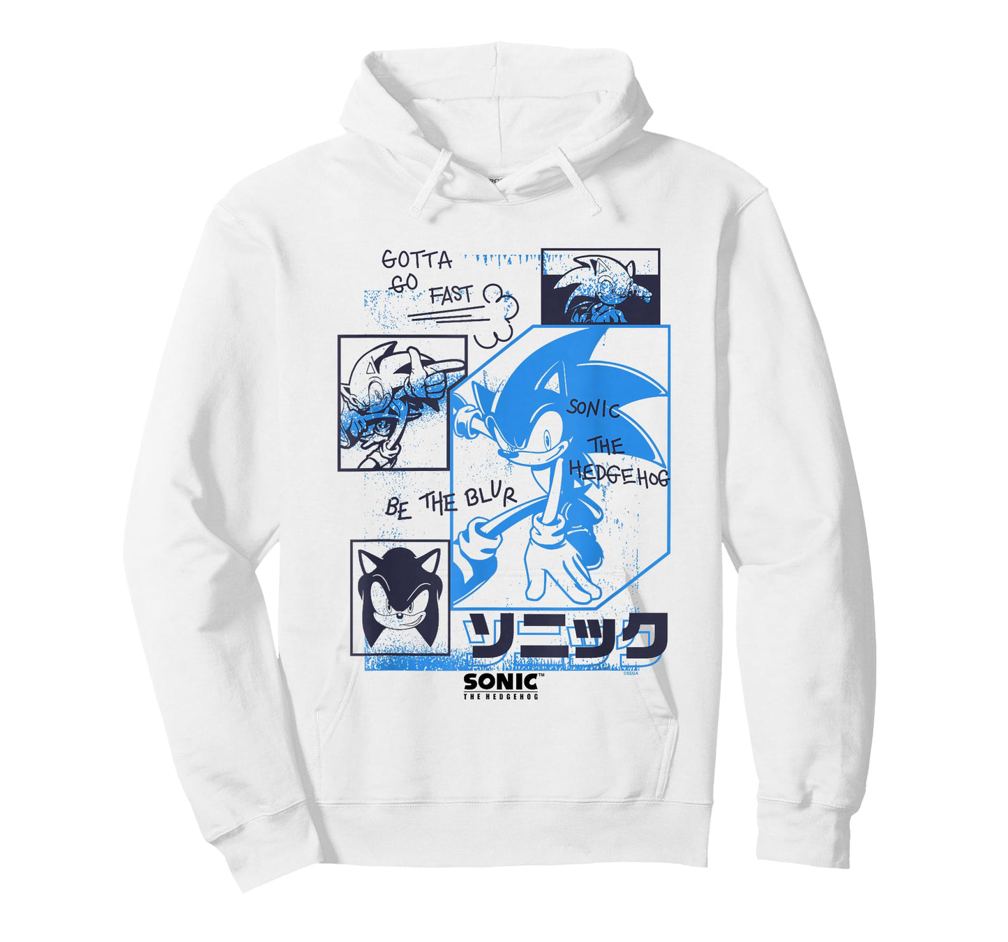 Sonic The Hedgehog Gotta Go Fast Vintage Sketch Panels T-Shirt