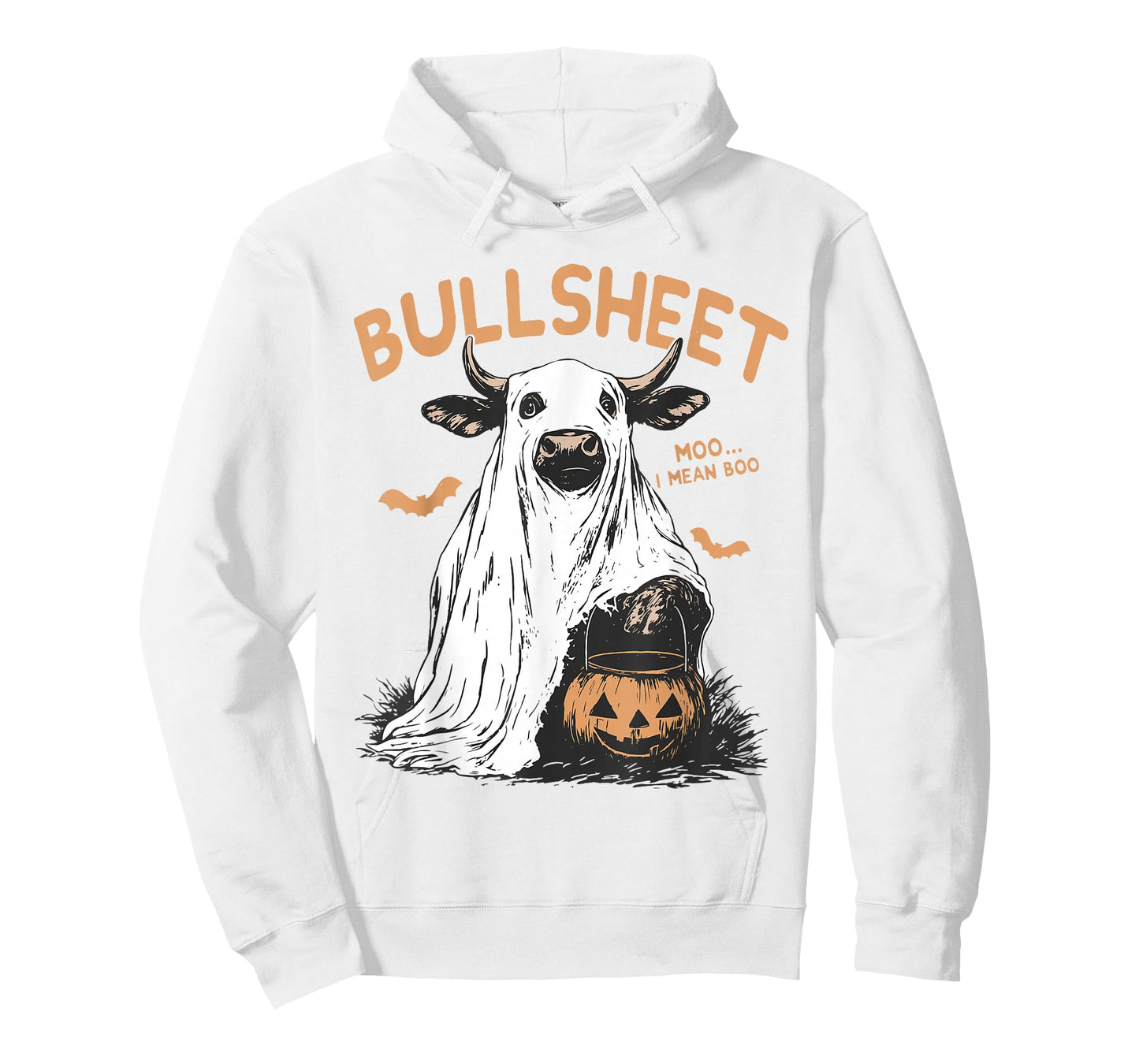 Bull Sheet Ghost Cow Jack O Lantern Halloween Spooky Season T-Shirt