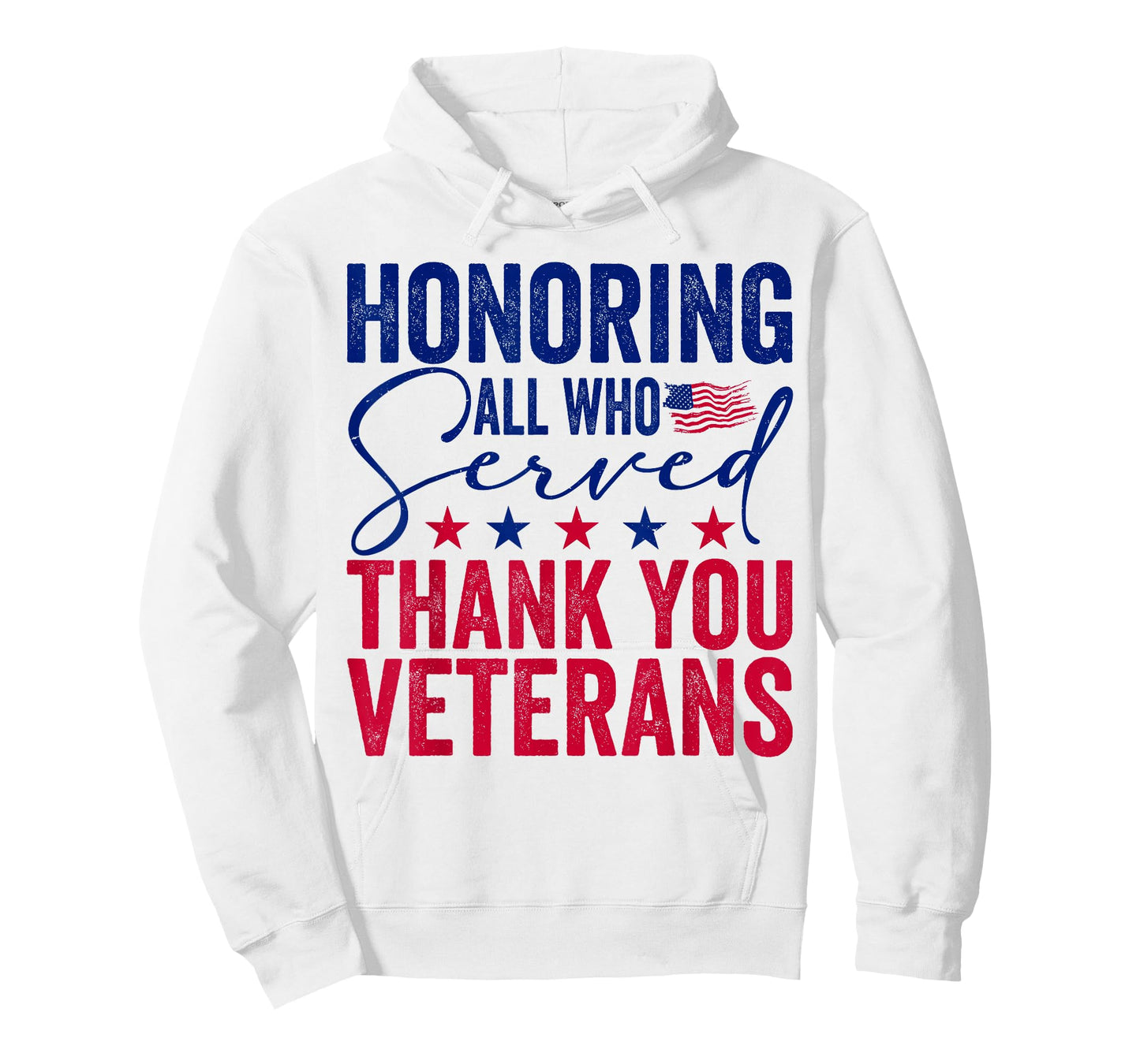 Honoring All Who Served Thank You Veterans Day American Flag T-Shirt