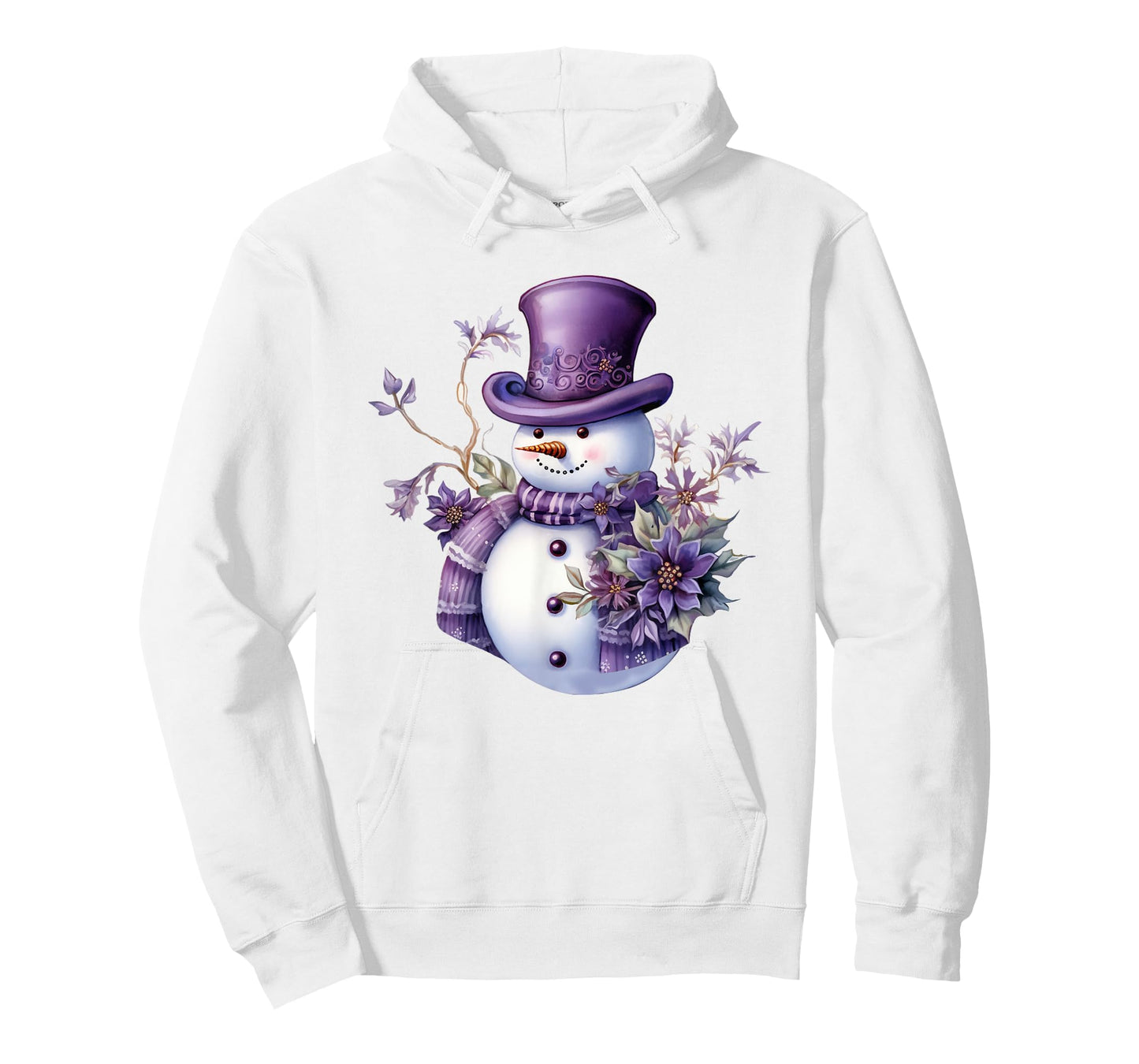 Purple Snowman Funny Cute Snowman Merry Christmas Men Women T-Shirt
