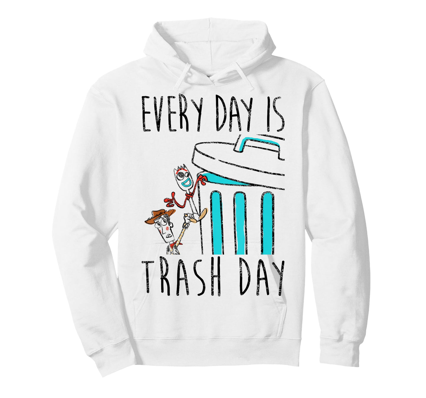 Disney Pixar Toy Story 4 Blue Everyday Is Trash Day T-Shirt