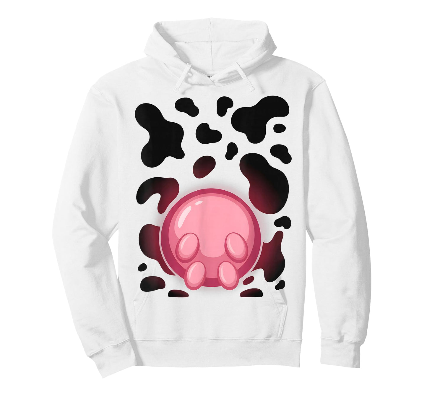 Cow Udder Pattern Funny Lazy Easy Halloween Costume T-Shirt