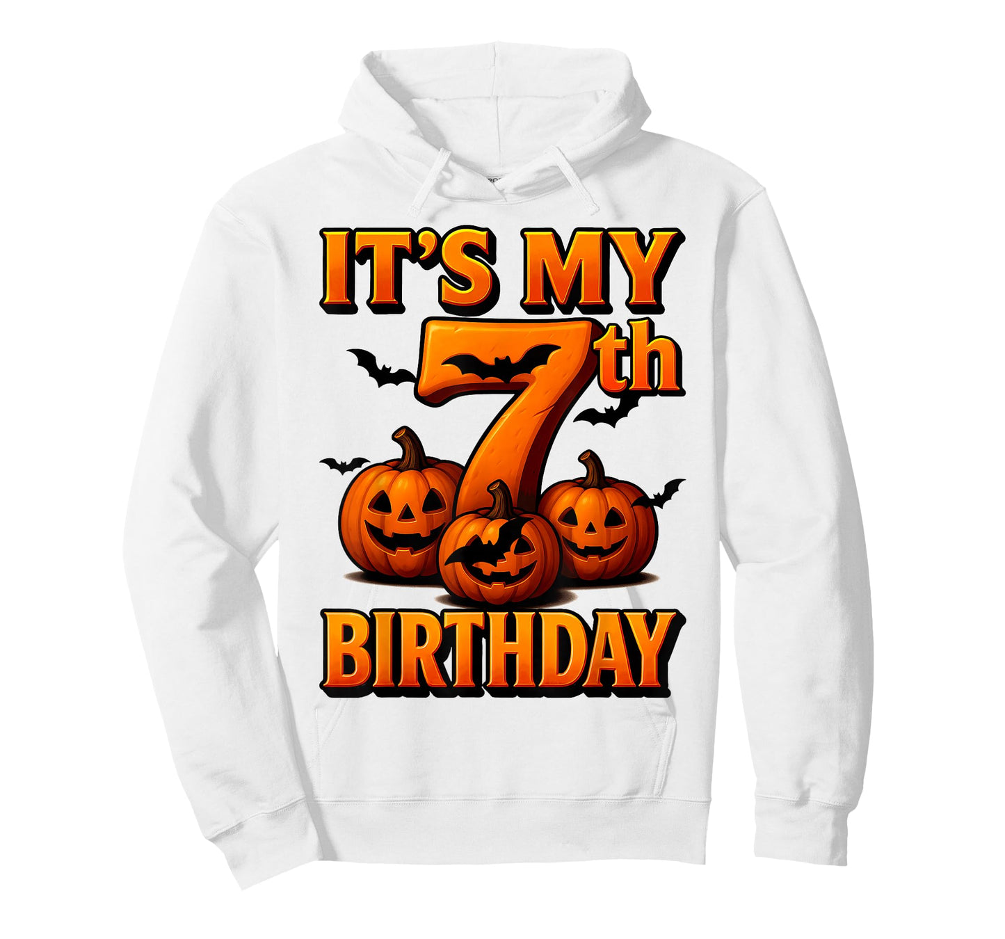 It's My 7th Birthday Pumpkins 7 Years Old Halloween Day Kids T-Shirt