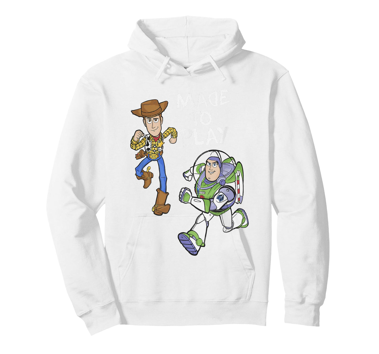 Disney Pixar Toy Story Woody Buzz Made To Play Chest Poster T-Shirt