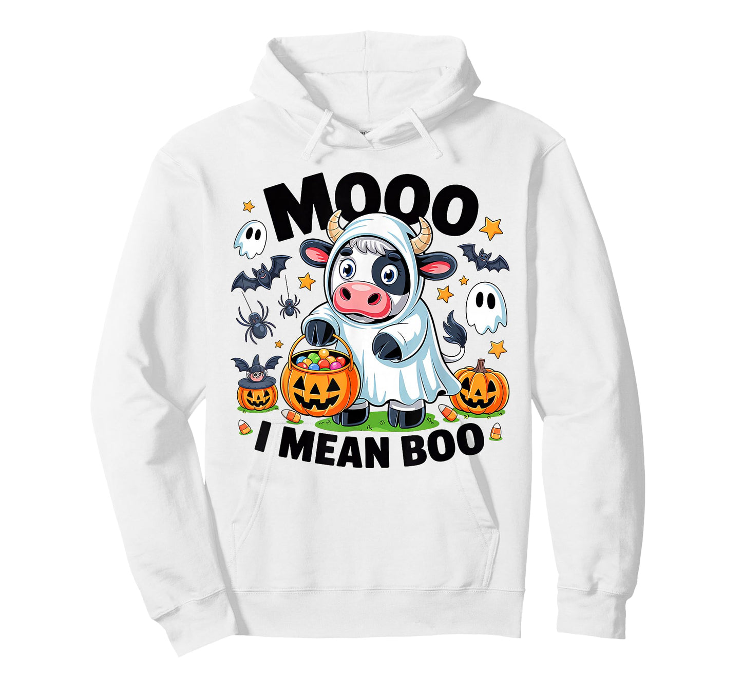 Moo I Mean Boo Spooky Cow Halloween Spooky Heifer Cute Ghost T-Shirt