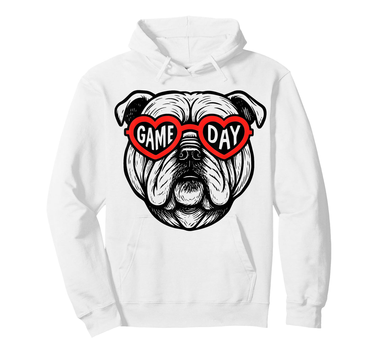 Vintage Bulldog Heart Retro Game Day Gift for Men Women Kid T-Shirt