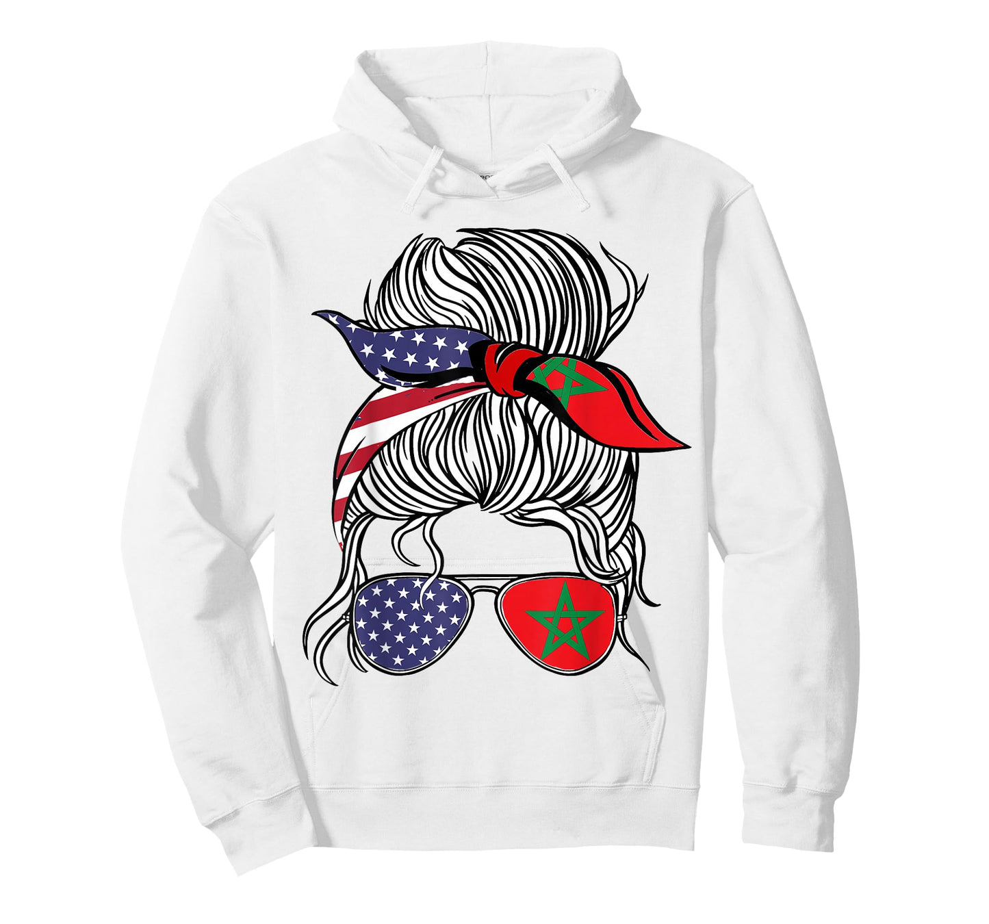 American Moroccan Patriot Flag Women Girl Morocco Grown T-Shirt