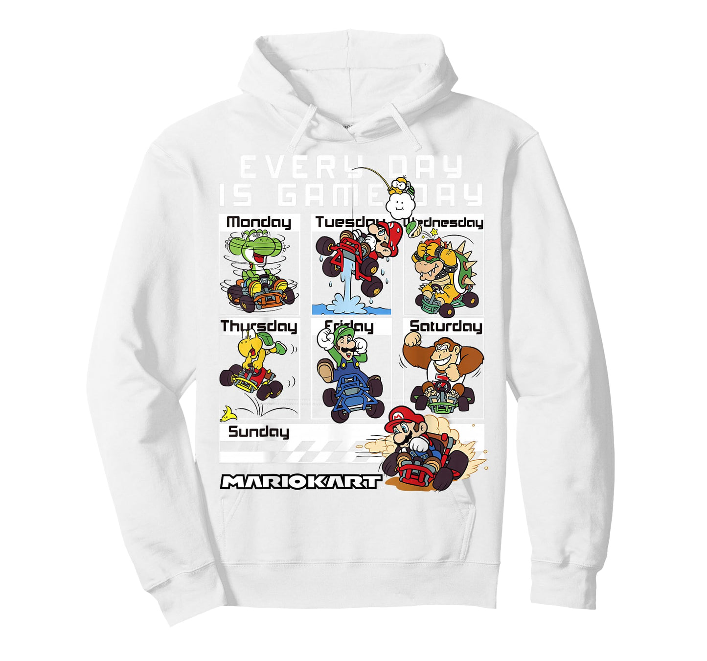 Mario Kart Everyday Is Game Day Group Shot Graphic T-Shirt T-Shirt