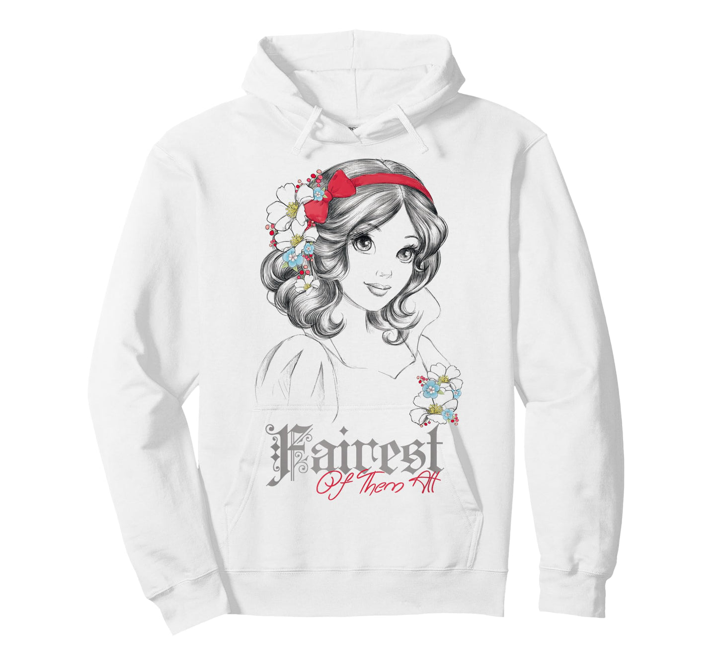 Disney Snow White Fairest Of Them All Modern Princess Sketch T-Shirt