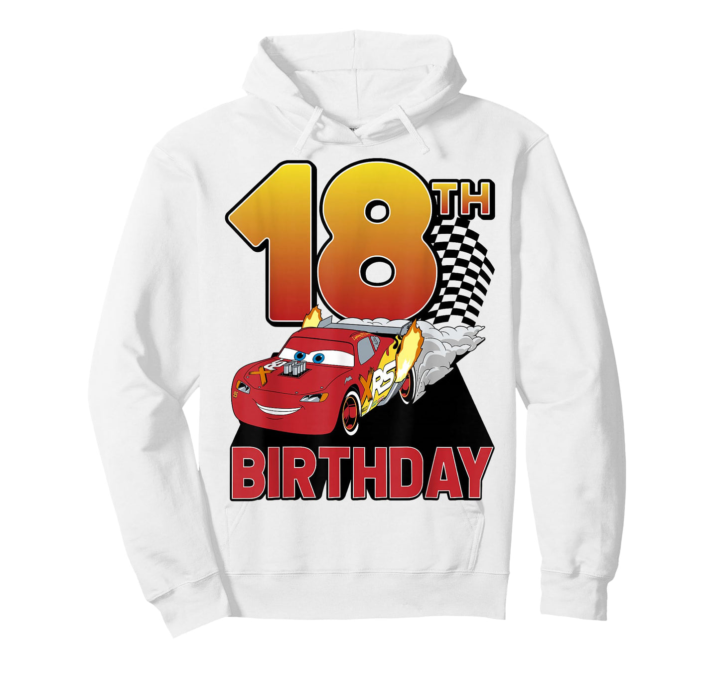 Disney Pixar Cars 18th Birthday Racer McQueen Graphic Tee T-Shirt