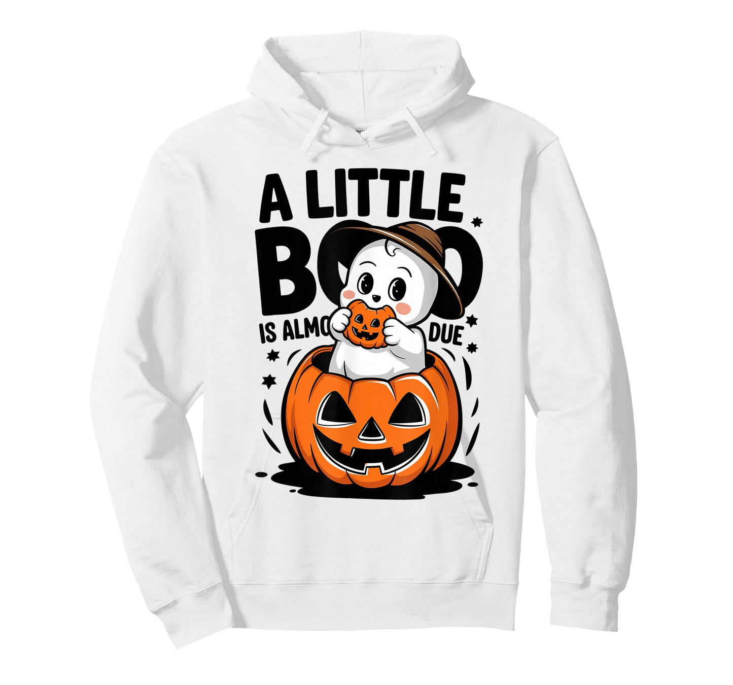 Little Boo Is Almost Due Halloween Pregnant Baby Ghost T-Shirt