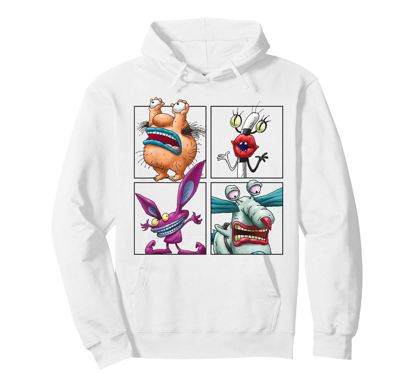 Aaahh!!! Real Monsters Front Back Character Grid Nickelodeon T-Shirt
