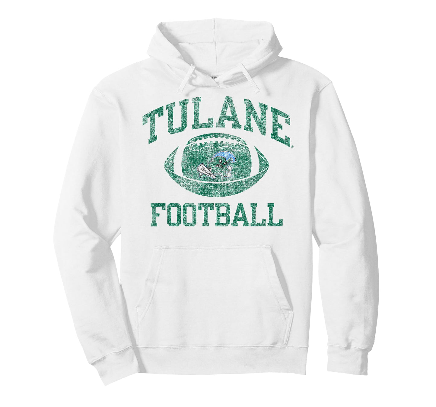 Tulane Green Wave Football Intensity Vintage White T-Shirt