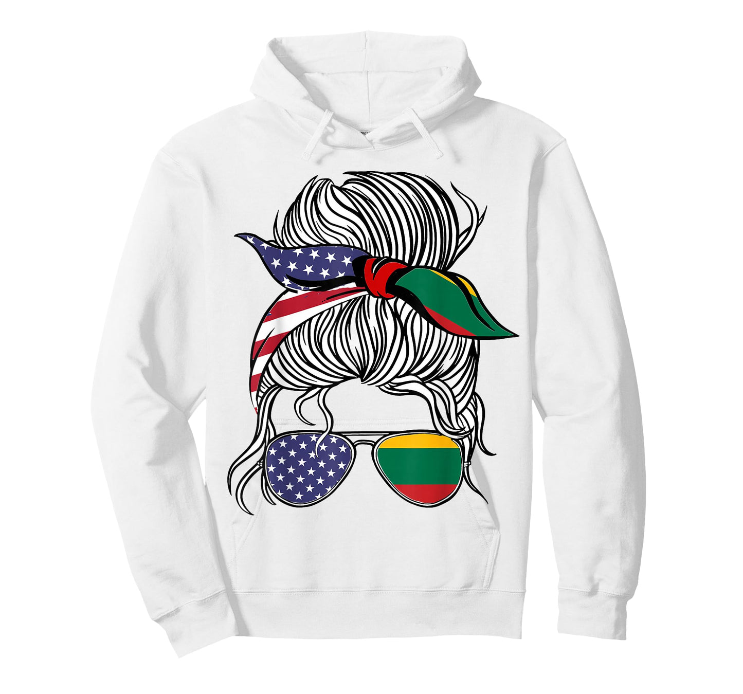 American Lithuanian Patriot Flag Women Girl Lithuania Grown T-Shirt