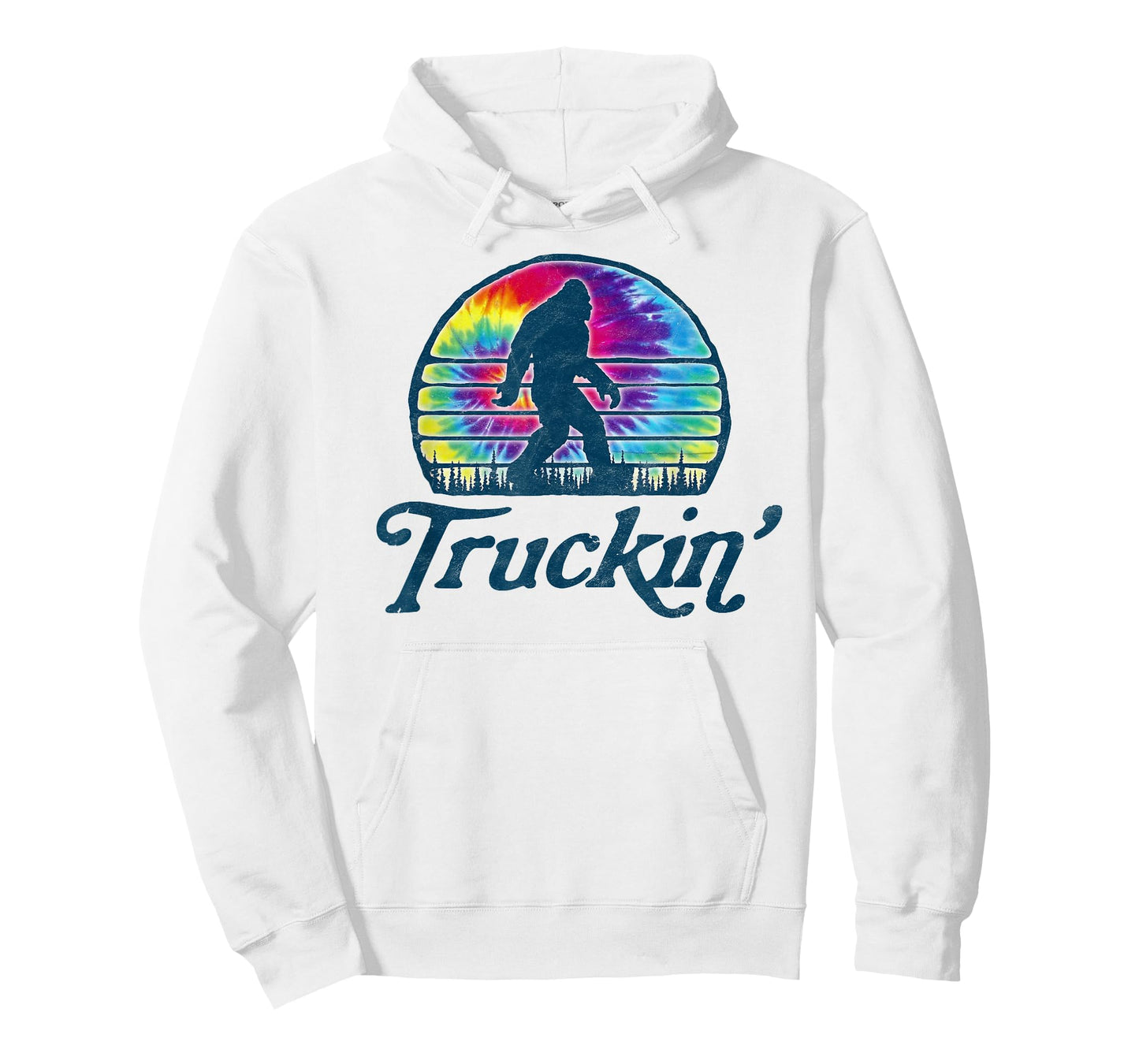 Truckin'! Tie Dye Vintage Hippie Bigfoot T-Shirt