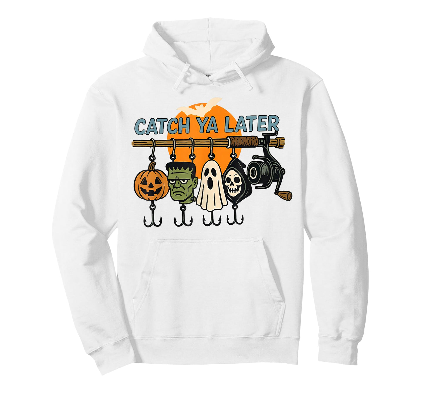 Halloween Catch Ya Later Fishing Fisherman Spooky Season T-Shirt