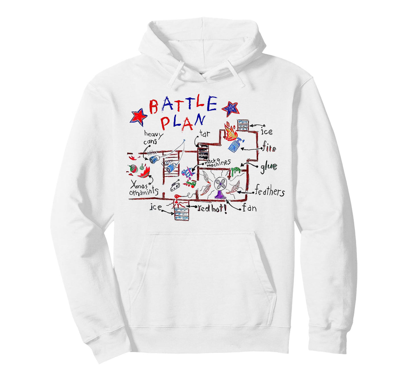 Funny Battle Plan Christmas Home Kids Hand Dawn Alone Xmas T-Shirt