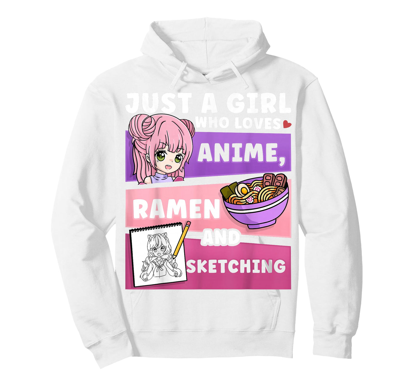 Anime Just a Girl Who Loves Anime Ramen and Sketching T-Shirt