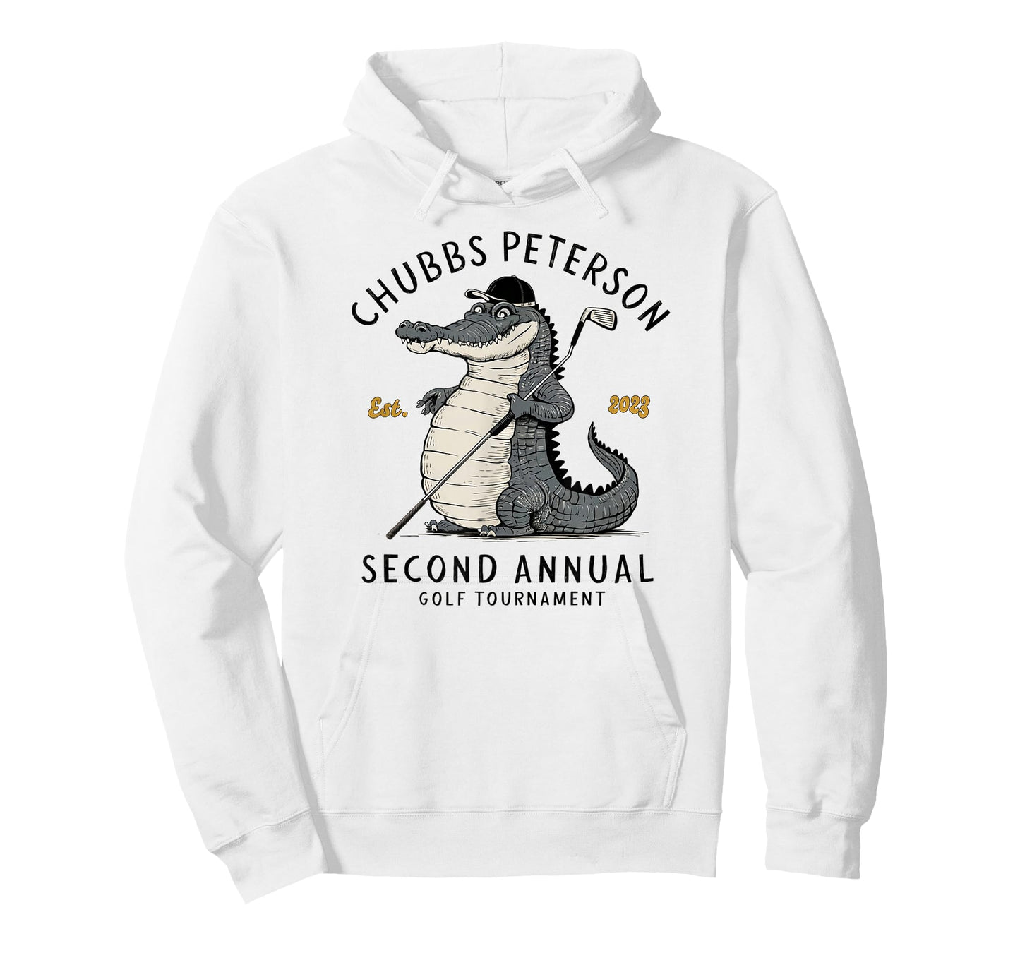 Sporty GolfGator Brands Chubbs Peterson Golf Tournament 2023 2nd Annual Unisex-Adults White Short Sleeve Classic Fit T-Shirt