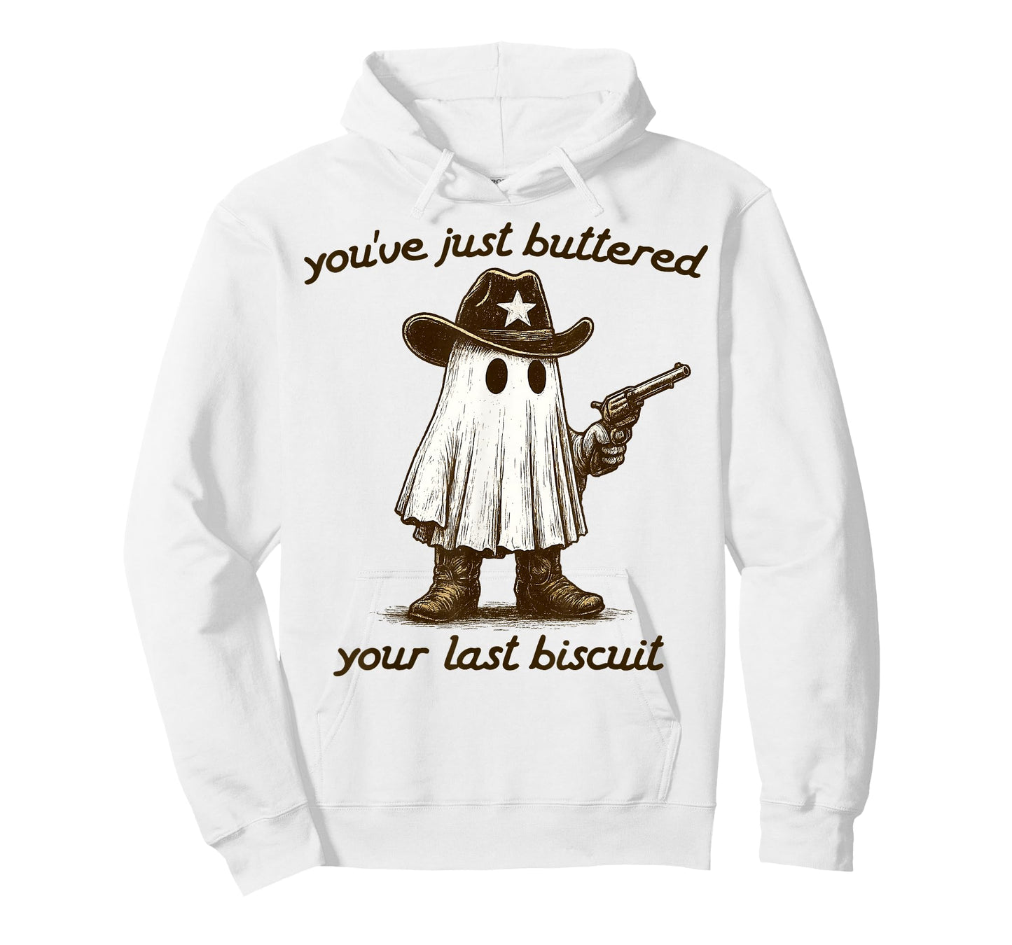 You've Just Buttered Your Last Biscuit Funny Cowboy Ghost T-Shirt