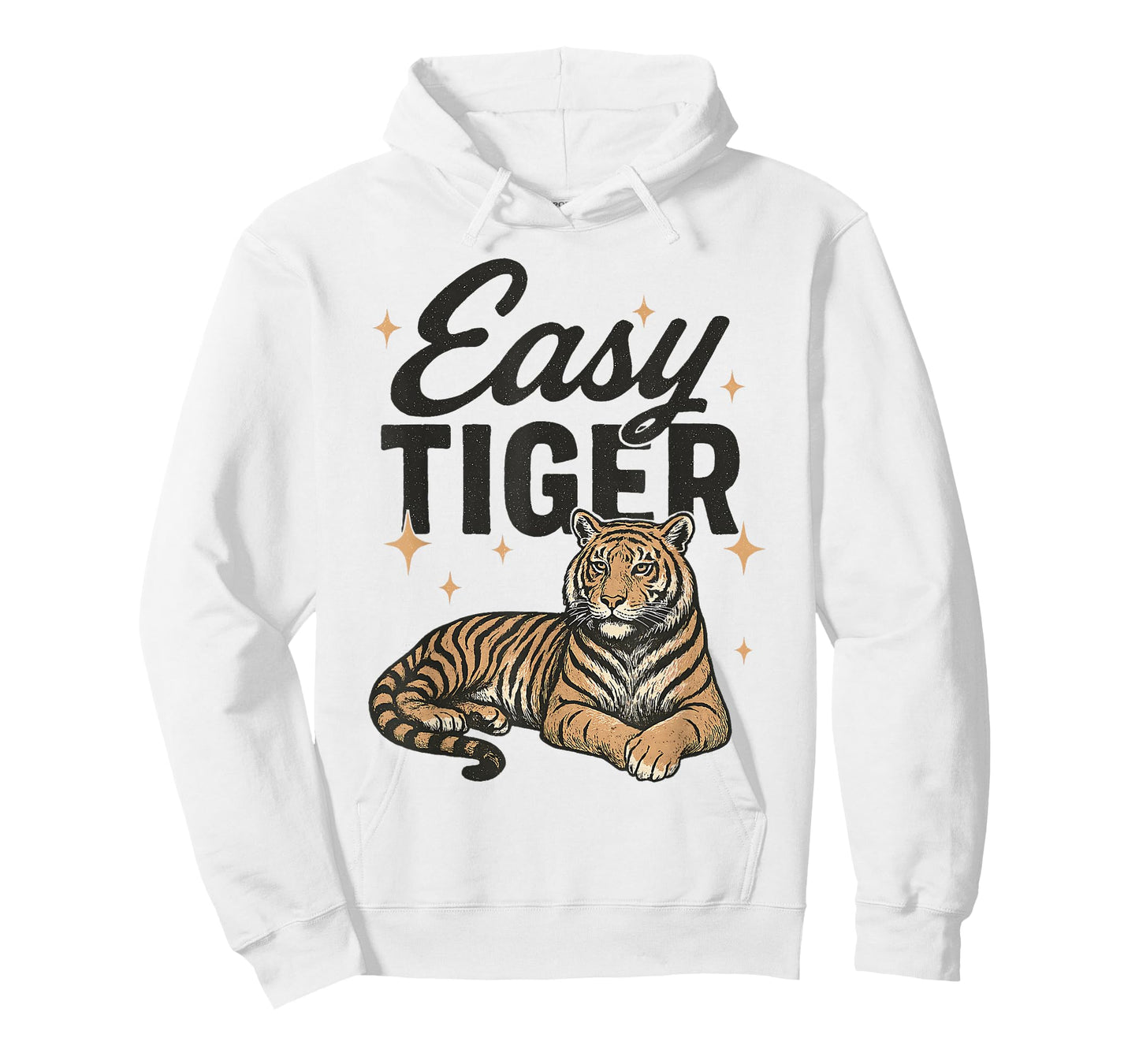 Easy Tiger Calm Retro Big Cat Funny Animal T-Shirt