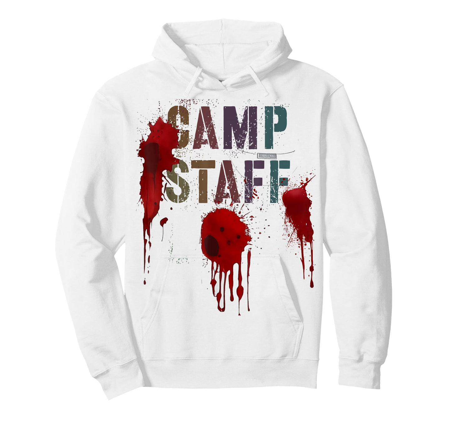 Funny Halloween CAMP STAFF Bloody Counselor Nurse I'm Fine T-Shirt