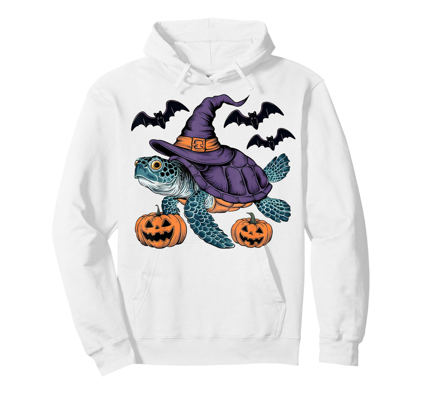 Pumpkin Bat Witch Costume Sea Turtle Halloween T-Shirt