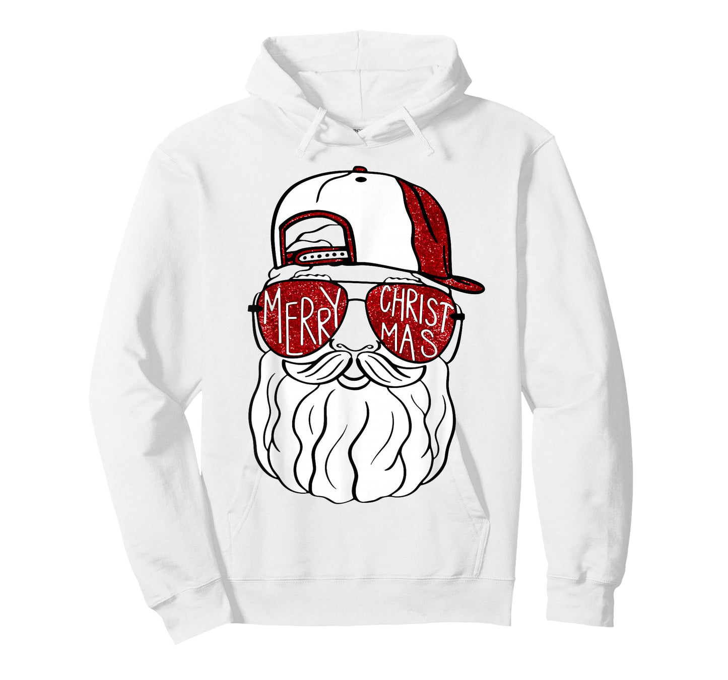 Santa Face Christmas Sunglasses Tee Xmas Family Matching T-Shirt