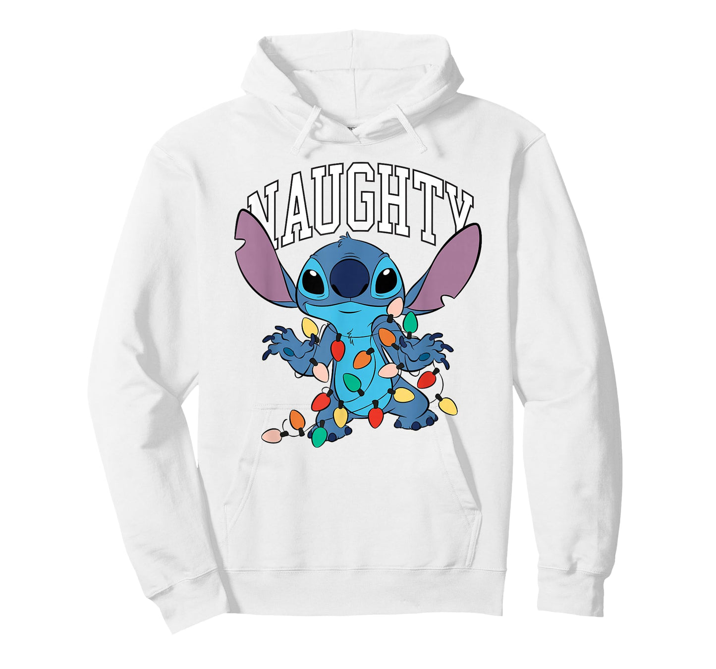 Disney Lilo & Stitch Christmas Naughty Boy with Xmas Lights T-Shirt