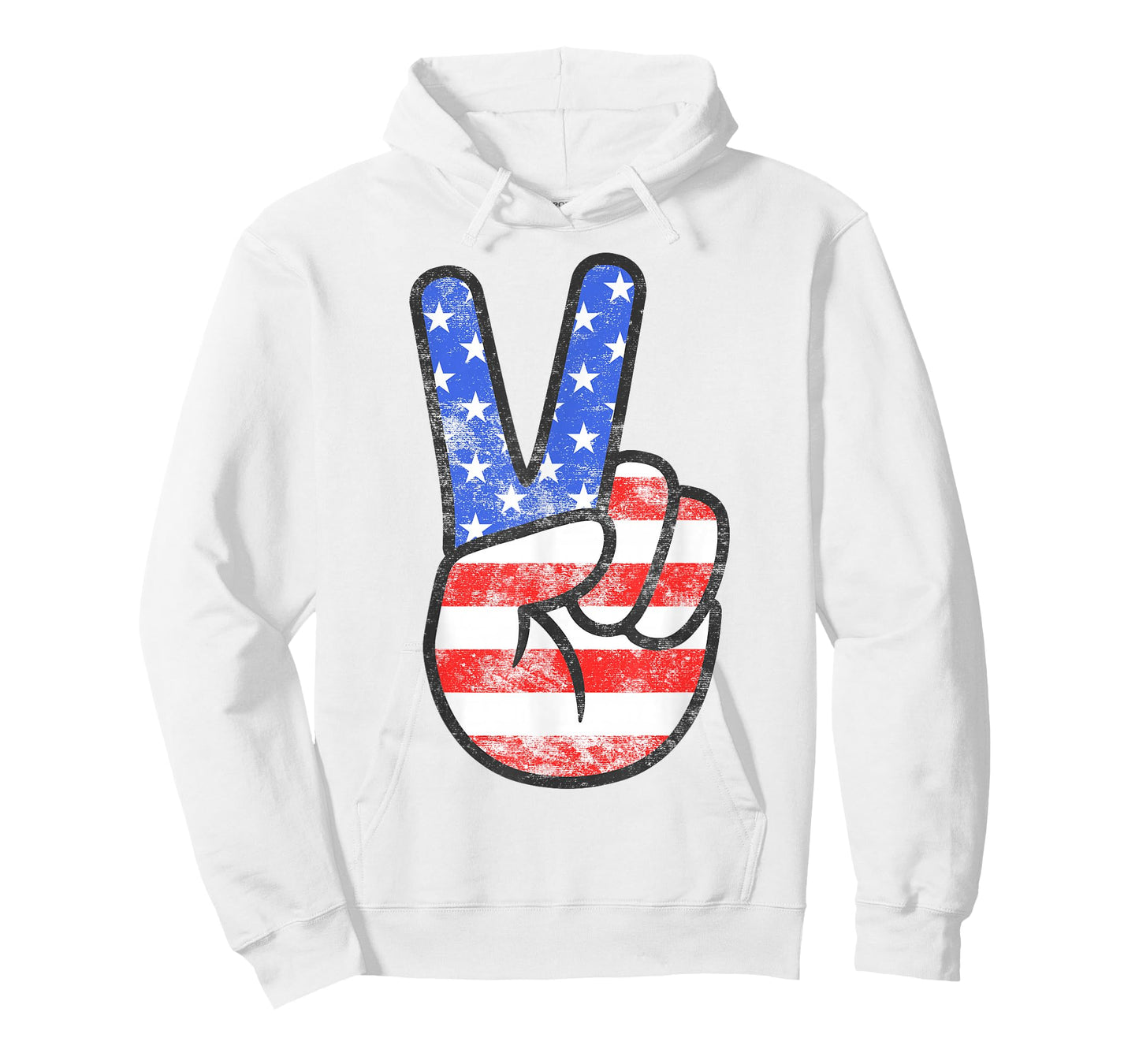 American Flag Peace Sign Hand Shirt USA 4th Fourth of July T-Shirt
