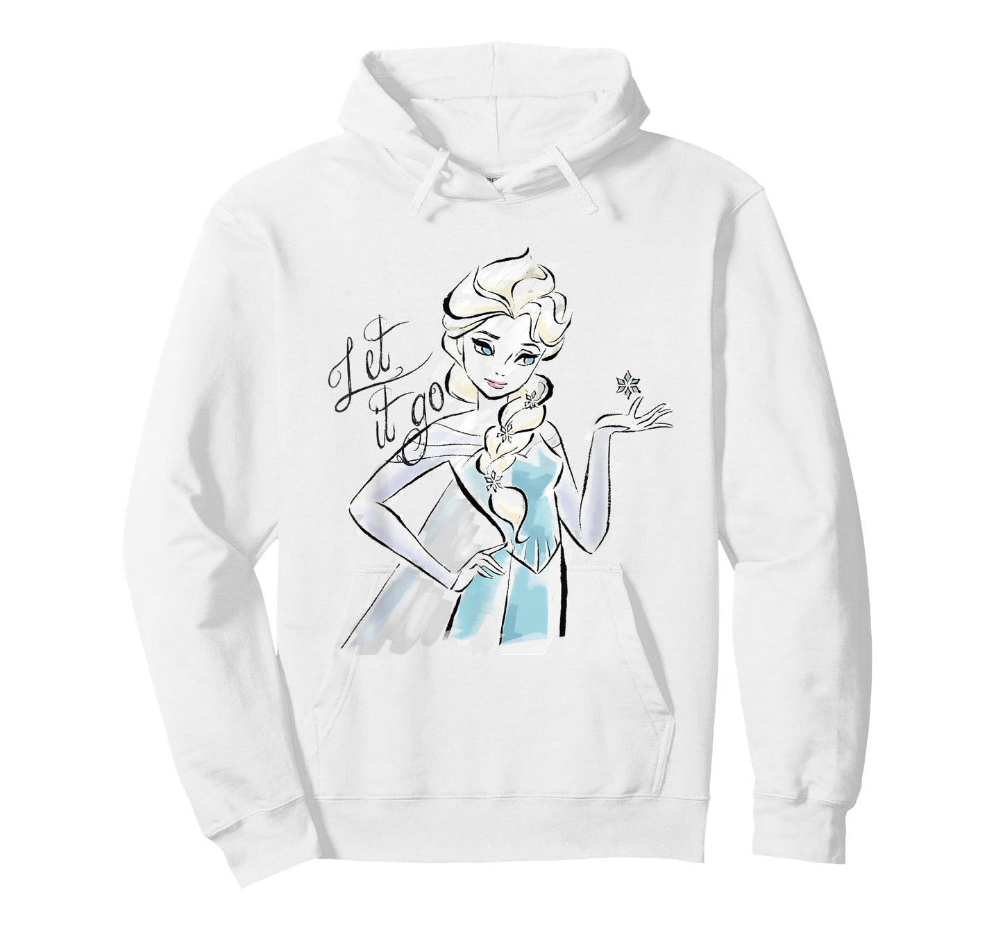 Disney Frozen Let It Go Elsa Vintage Sketch Outline T-Shirt