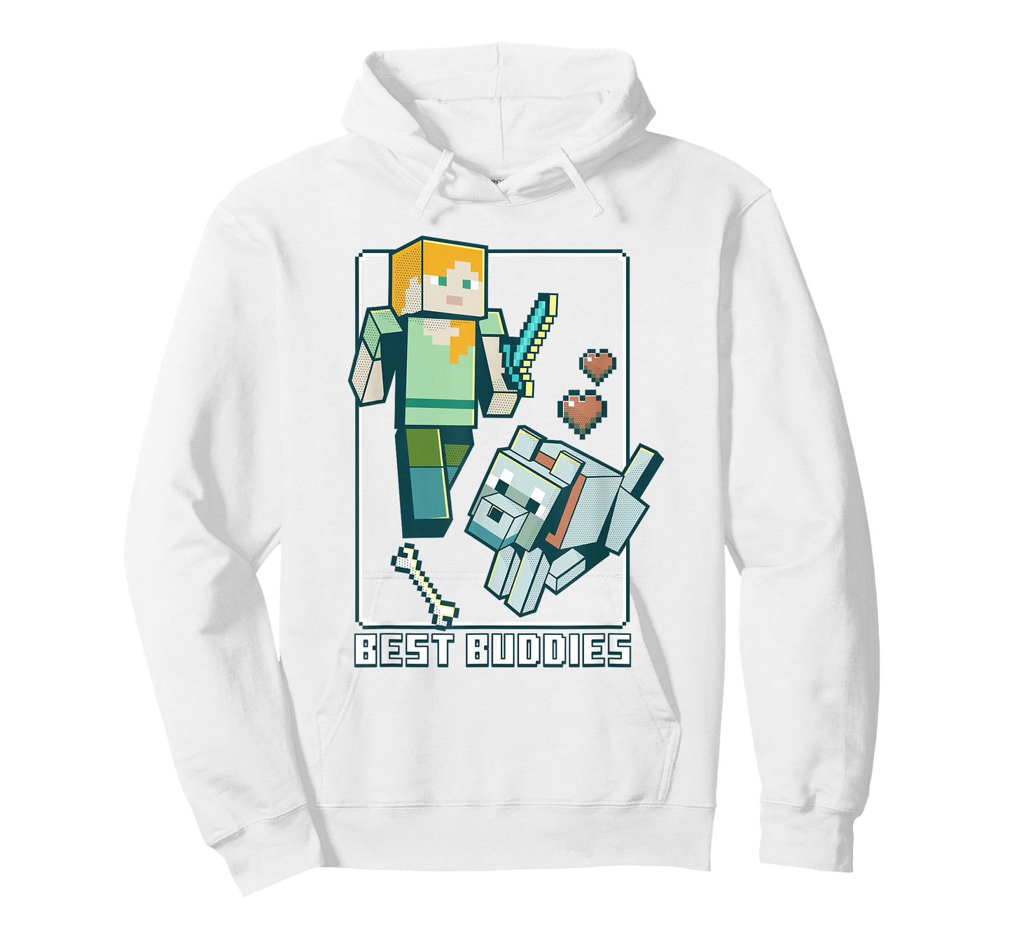 Minecraft Alex and Wolf Best Buddies T-Shirt