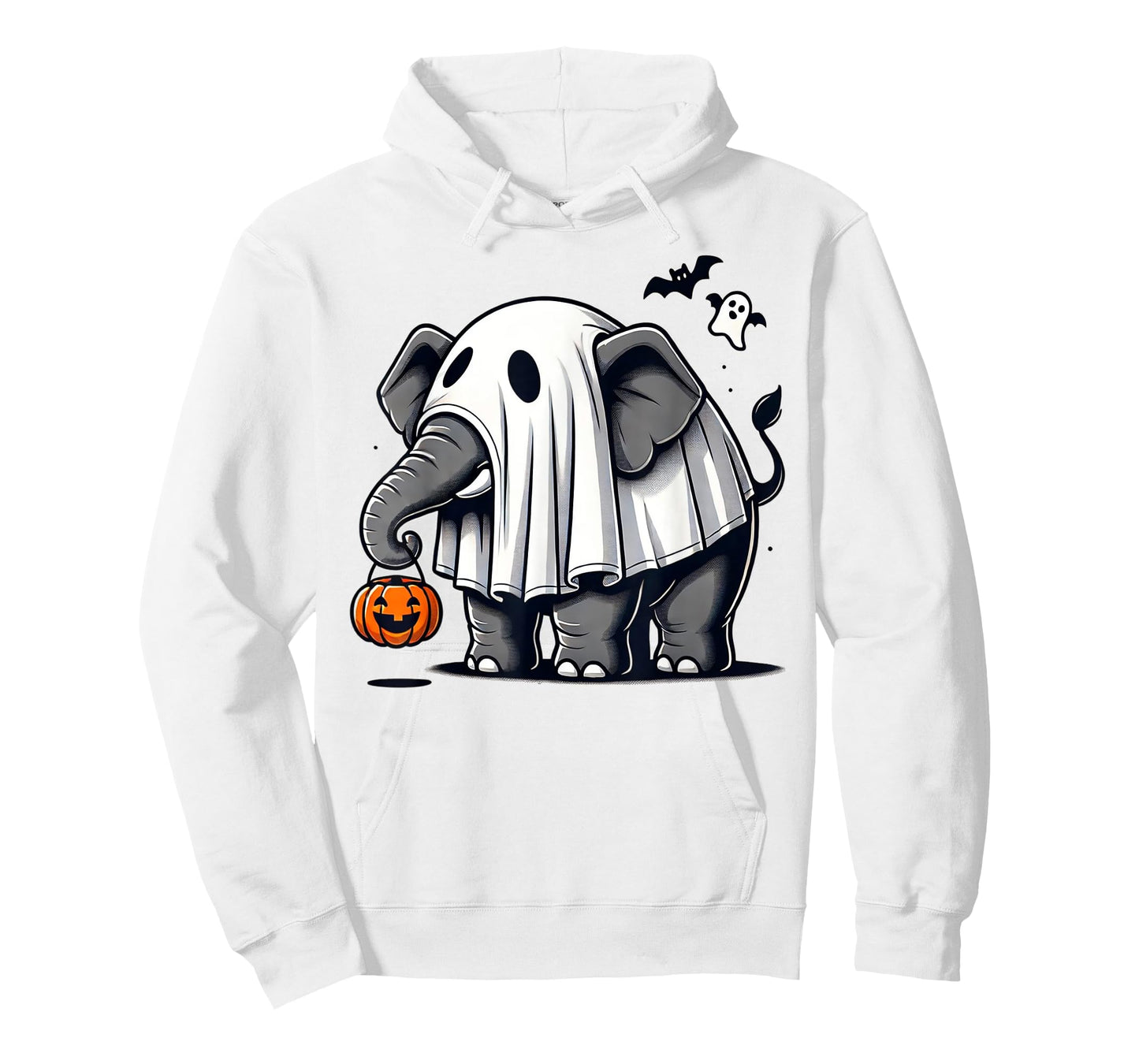 Funny Elephant Halloween Costume Ghost Trick Or Treat T-Shirt